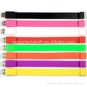 Colorful USB Flash Drives , USB Silicone wristbands